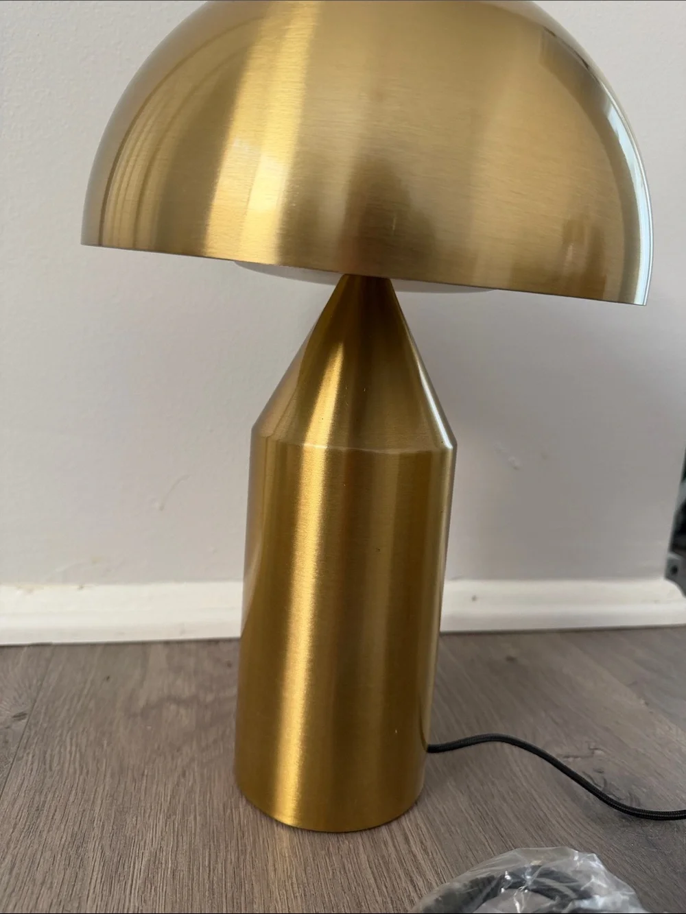 Gold Metal Mushroom Table Lamp - Modern Home Accent